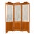 Vintage 3-Panel Wood Folding Room Divider Privacy Screen – 65.5” For Sale