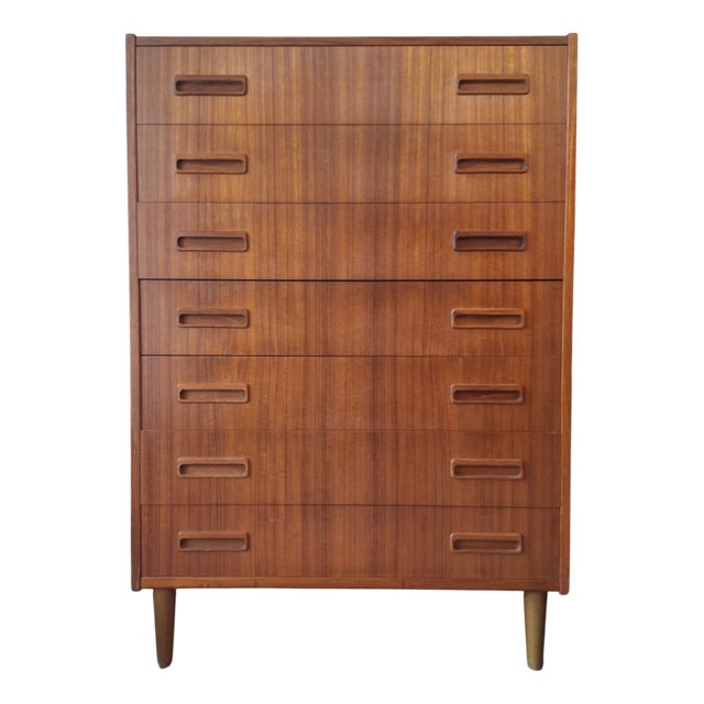 Danish Teak Chest of Drawers from Borge Dam, 1960s For Sale
