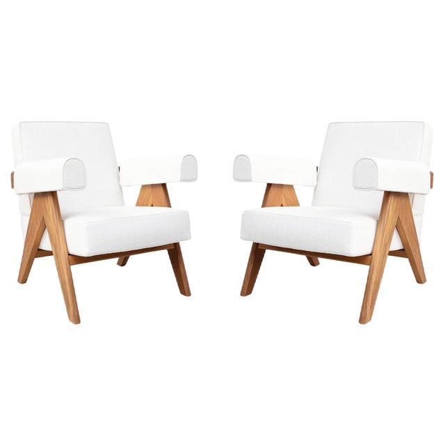 Set of 053 Capitol Complex Chairs by Pierre Jeanneret for Cassina For Sale