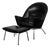 Set of Oculus Lounge Chair and Ottoman in Leather Upholstery attributed to Hans J. Wegner for Carl Hansen & Søn, 2000s For Sale