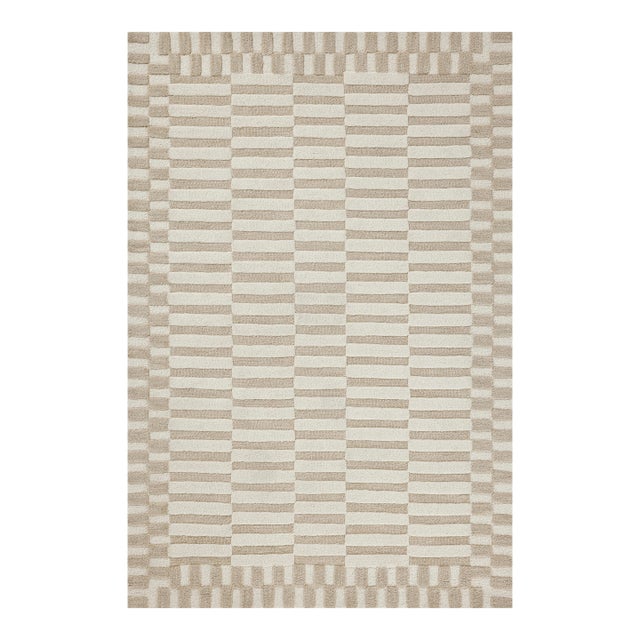 Chris Loves Julia x Loloi Bradley Ivory / Beige 8'-6" x 11'-6" Area Rug For Sale