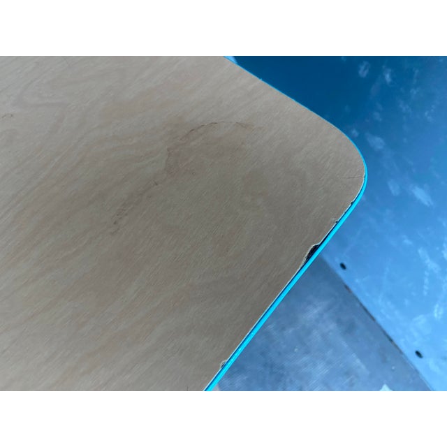 Vintage Mid Century Modern Teachers Metal Tanker Desk For Sale - Image 9 of 12