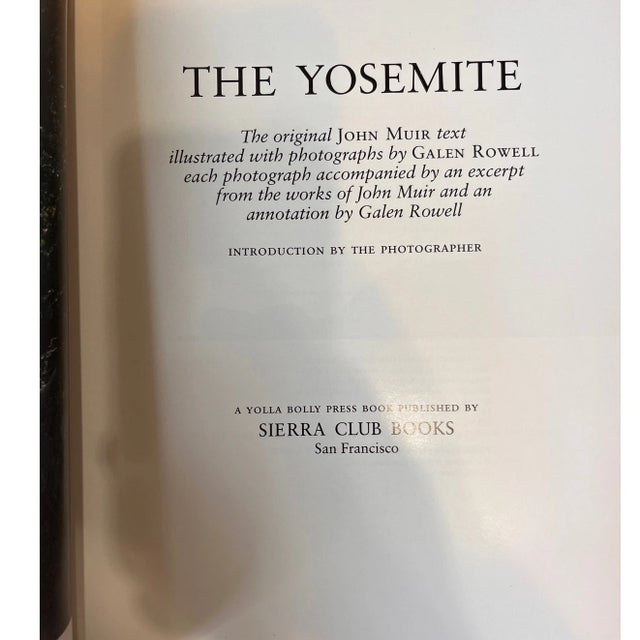 Late 20th Century Late 20th Century The Yosemite John Muir Galen Rowell Photography Book Sierra Club Hardcover HC For Sale - Image 5 of 5