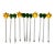 Vintage Blown Glass Martini Olive Picks & Sun Swizzle Sticks-Set 11 For Sale