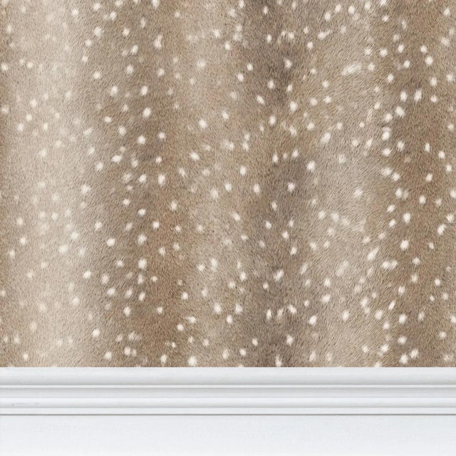 Brown Wilde Spotted Antelope Hide Removable Wallpaper – Whiskey Brown Single Roll For Sale - Image 8 of 8