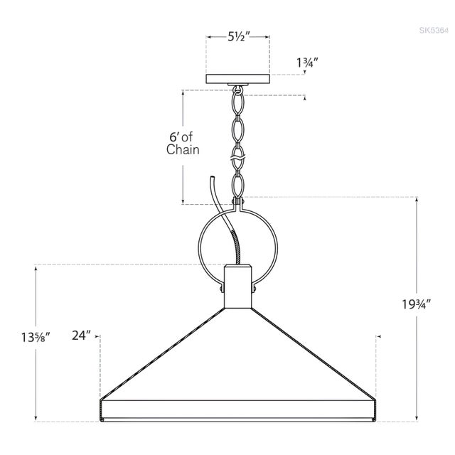 Visual Comfort Suzanne Kasler for Visual Comfort Signature Limoges Grande Pendant in Natural Rust with Aged Iron Shade For Sale - Image 4 of 4