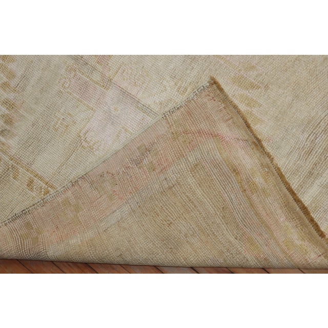Vintage Zabihi Collection Geometric Room Square Size Turkish Rug - 9'7" x 10' For Sale - Image 4 of 9