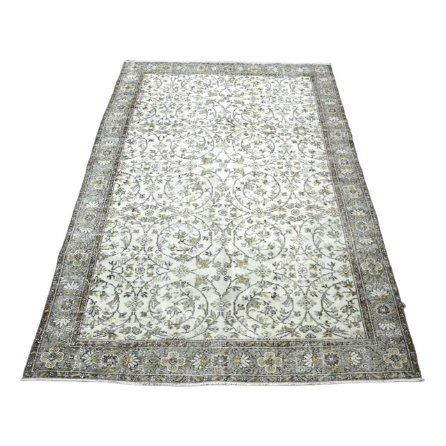 Oushak Floor Rug in Wool For Sale