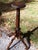 Vintage Plant Bust Stand Pedestal Table made of solid Pine with dark stain. Features highly exaggerated legs with circle...