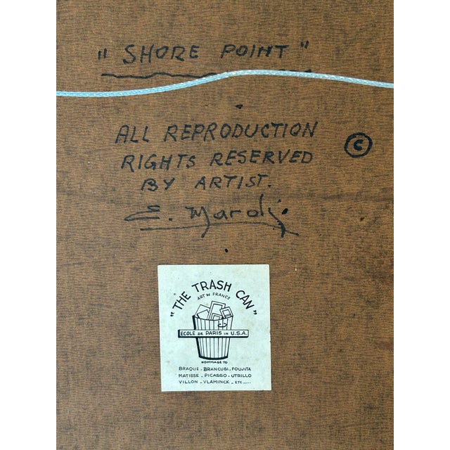 Paint 1960s Abstract Seascape Painting For Sale - Image 7 of 7