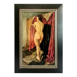 A Classic Female Nude Standing in the Artist’s Studio, by Howard Chandler Christy For Sale