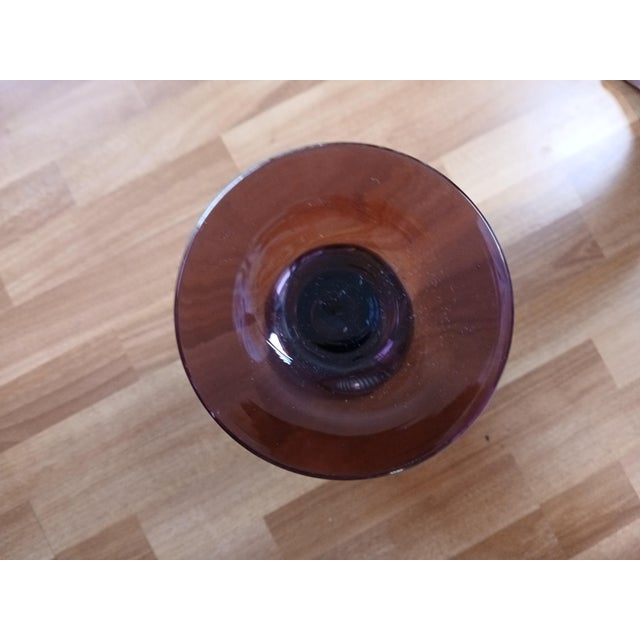 Mid Century Modern, Amethyst Apothecary Glass Jar 19" High W/ Lid For Sale In San Diego - Image 6 of 6