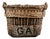 French Champagne Grape Vineyard Harvest Woven Wicker Basket For Sale