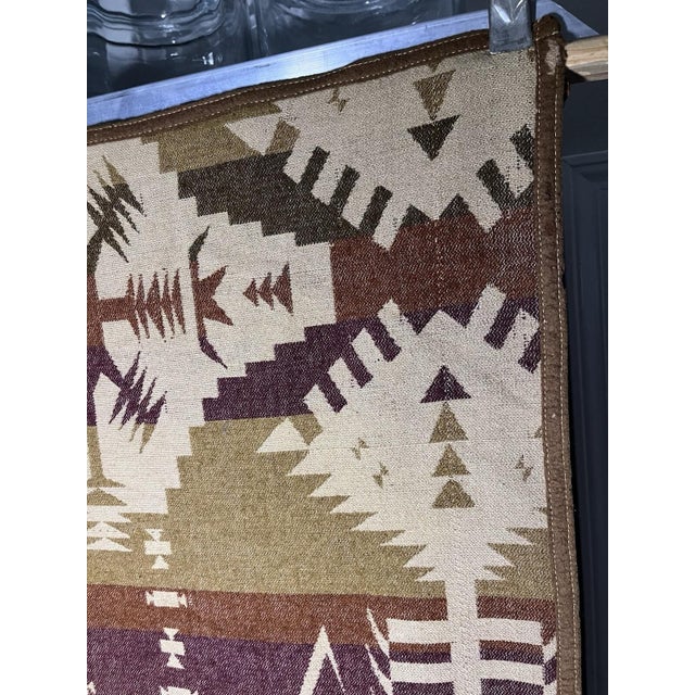1920s Oregon City Woolen Mills Indian Trade Blanket Antique 1920's Pac-Man Pattern Wow For Sale - Image 5 of 12