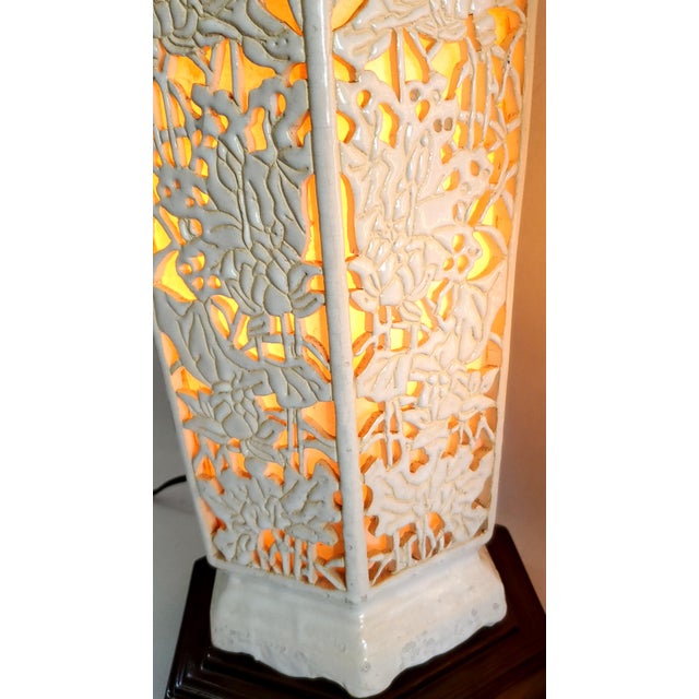 Lamps - Huge Reticulated Blanc De Chine Pair - Restored For Sale - Image 12 of 16