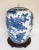 Vintage Mid 20th Century Chinese Blue and White Porcelain Ginger Jar With Birds For Sale - Image 4 of 10