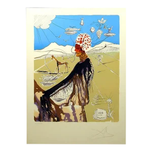 Salvador Dali "The Earth Goddess" Authentic Lithograph Pencil Signed Fine Art
