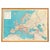 Modern Italian Topographic Geographical Map in Wood Frame of Europe, 1950s-1990s For Sale