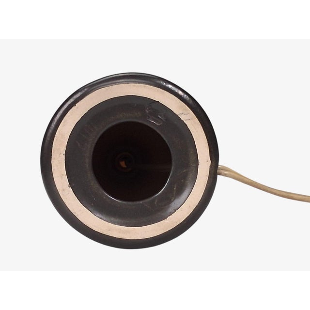 Søholm Stentøj, Table Lamp, Brown Glazed Stoneware, Denmark, 1960s For Sale - Image 9 of 10