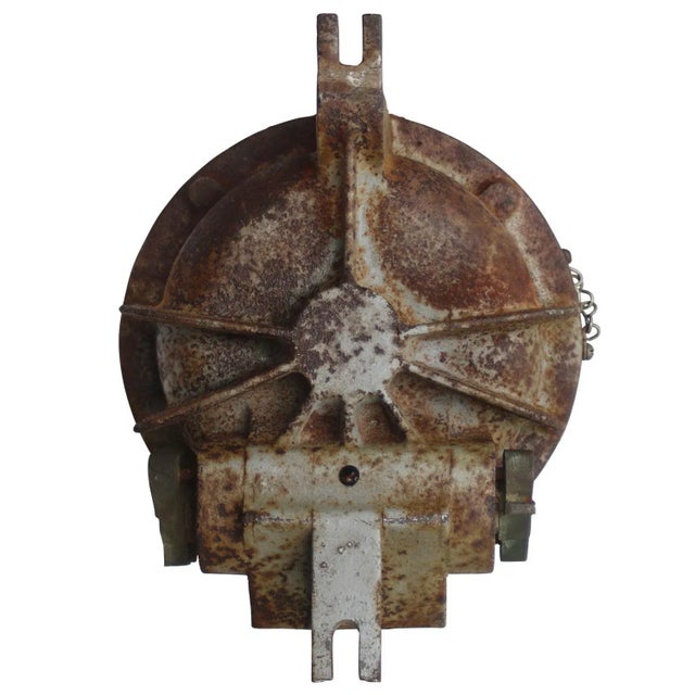 Glass French Industrial Scone in Cast Iron by Ch. & G. Grimmeisen For Sale - Image 7 of 8