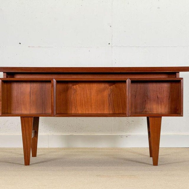 Mid-Century Danish Teak Writing Desk, 1960 For Sale - Image 3 of 14