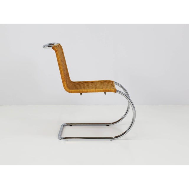 Metal MF10 Cantilever Chairs in Woven Straw by Ludwig Mies van der Rohe for Thonet, 1970, Set of 5 For Sale - Image 7 of 16