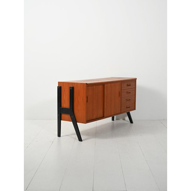 Small Two-Tone Scandinavian Sideboard, 1960s For Sale - Image 3 of 13