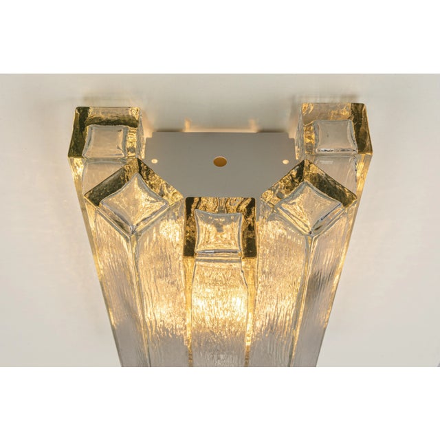 Large Brass and Murano Glass Wall Sconces from Doria, Germany, 1960s, Set of 2 For Sale - Image 10 of 12
