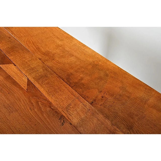 French 19th Century Solid Oak Dining-Farm Table For Sale - Image 10 of 12