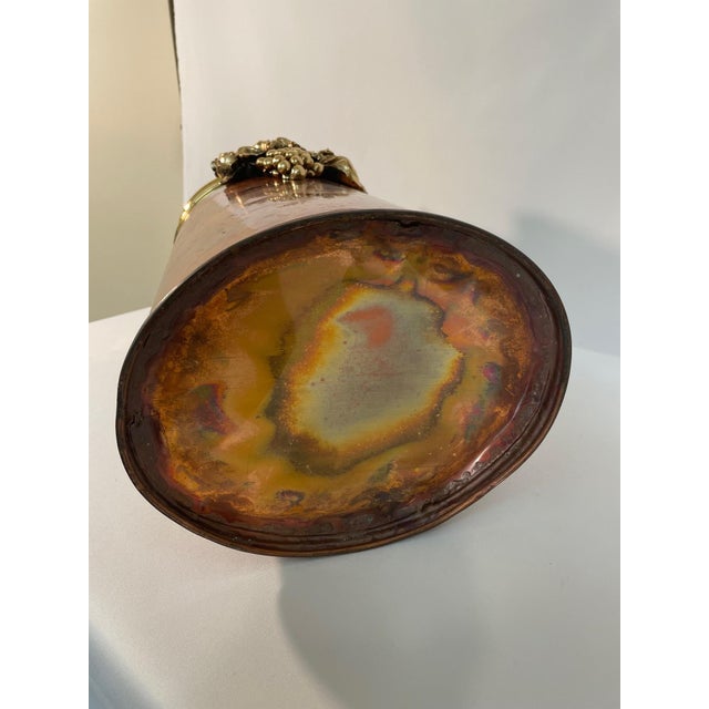 Mid 20th Century Italian Hammered Brass and Copper Umbrella and Stick Stand For Sale - Image 13 of 17