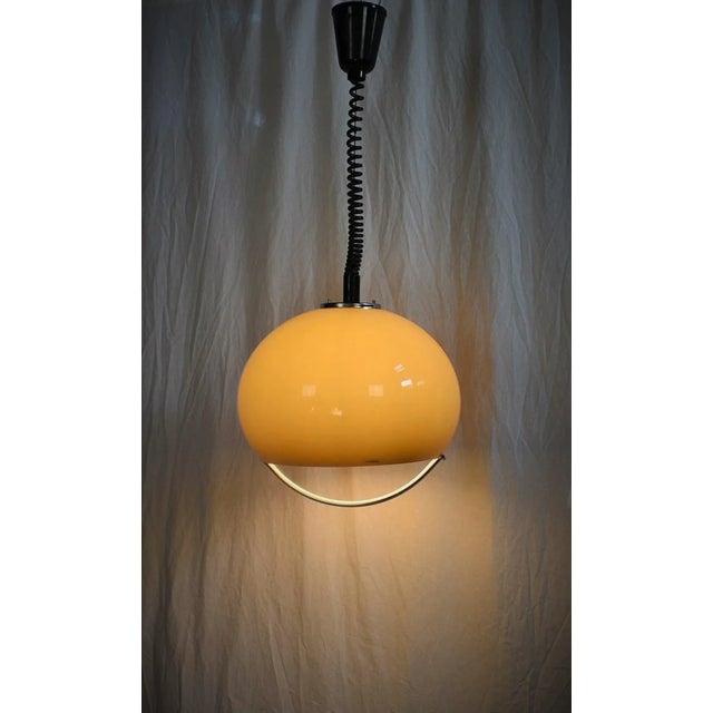 Mid-Century White Pendant Lamp by Guzzini for Meblo, 1970s For Sale - Image 11 of 16