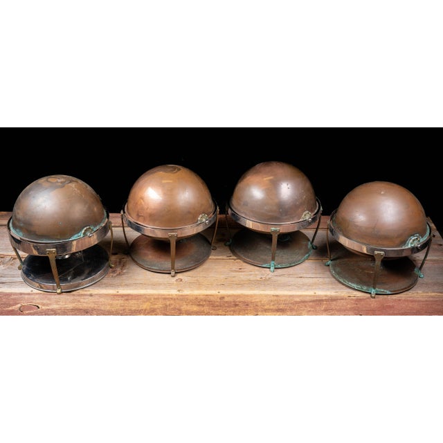 Antique Copper Rolltop Chafer Servers - Set of Four For Sale In Chicago - Image 6 of 18