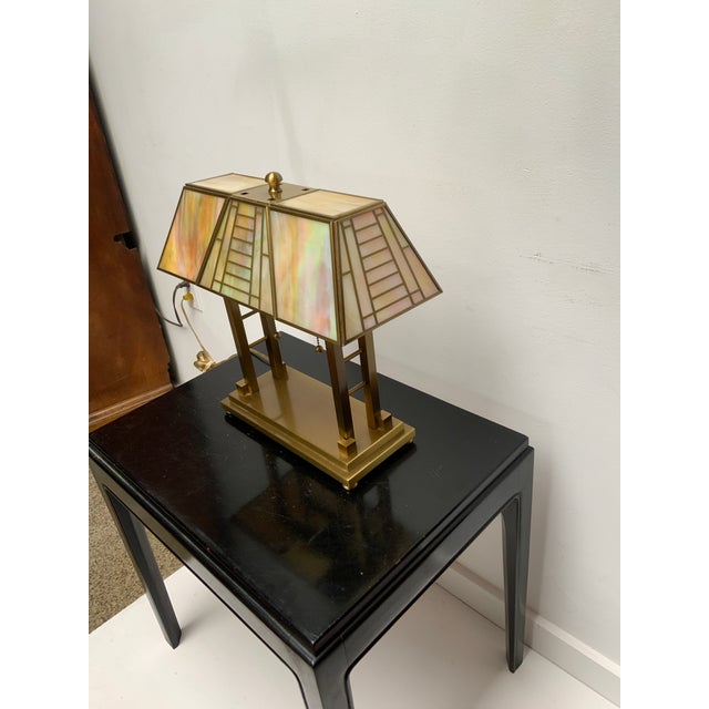 1990s Arts and Crafts Style Lamps by Fredrick Raymond - a Pair For Sale - Image 9 of 10