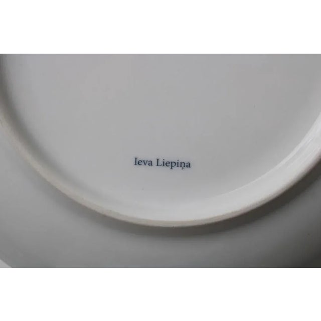 Birds 2009 Plate in Painted Porcelain by Ieva Liepina For Sale - Image 6 of 8