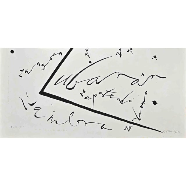 Letter z from alphabet series is an original lithograph realized by rafael alberti in 1972. Hand-signed and dated on the...