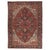 Antique Persian Heriz Carpet, Handmade Wool Oriental Rug, Rust, Navy, Lt Blue For Sale - Image 9 of 18