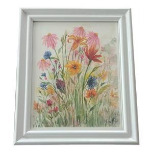 “Summer Meadow” Signed Original Watercolor Botanical by Nancy Smith