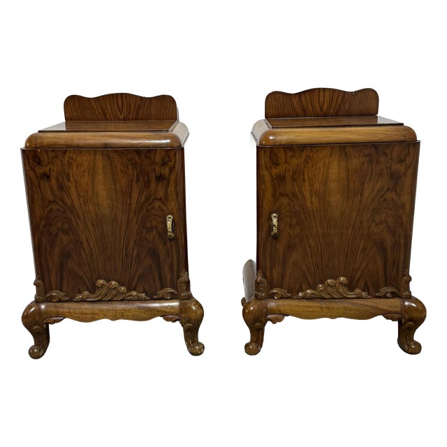 Italian Art Deco Bedside Tables, 1940, Set of 2 For Sale