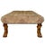 Late 20th Century Vintage Large Traditional Tufted Ottoman Coffee Table With Carved Lion Paw Feet For Sale - Image 5 of 10