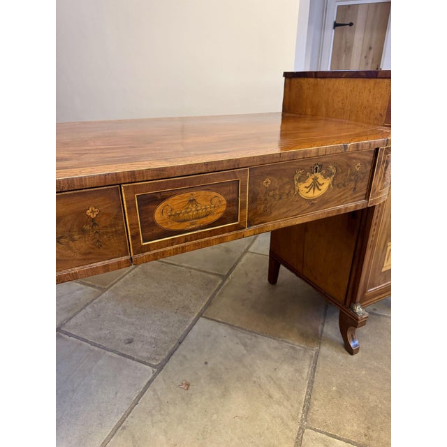 Large Antique George III Mahogany and Satinwood Inlaid Sideboard, 1800 For Sale - Image 4 of 14