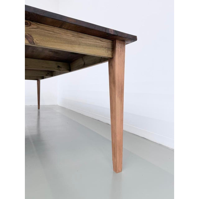 Vintage Farmhouse Table in Pine, 1950s For Sale - Image 12 of 18