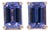 Aaa Tanzanite Solitaire Studs, Emerald Cut 7x5mm - Fine Solid 14k Gold, Pair For Sale