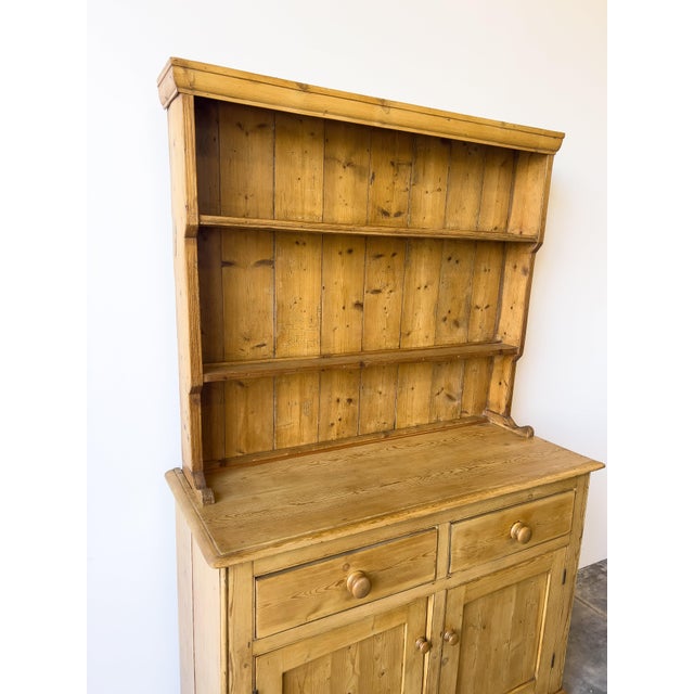 Wood Antique 19th Century Pine Hutch | Kitchen Dresser For Sale - Image 7 of 8