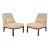 Ecru Sand Bouclé Sophia Slipper Chairs by Edward Wormley for Dunbar - A Pair For Sale