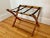 Contemporary Hotel Cabana Style Folding Luggage Rack, Mahogany For Sale - Image 3 of 11