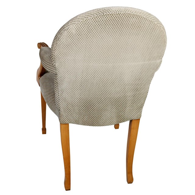 Rose Tarlow Pair of Rose Tarlow Style Upholstered Round Back Armchairs For Sale - Image 4 of 4
