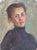 1960s Original Oil Portrait Painting, Young Girl, Ukrainian Art For Sale