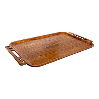 Mid 20th Century Bentwood Tray With Cut Out Handles by Overton Original For Sale