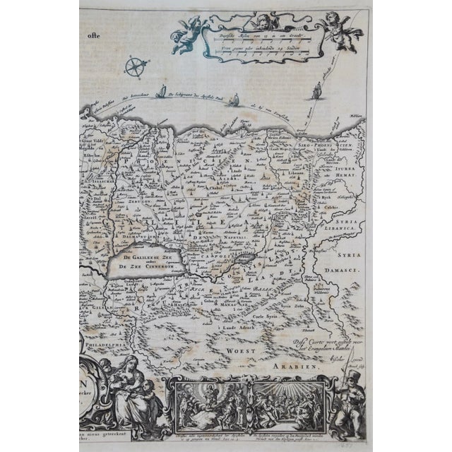The Holy Land at the Time of Jesus: A 17th Century Dutch Map by Visscher For Sale - Image 10 of 10
