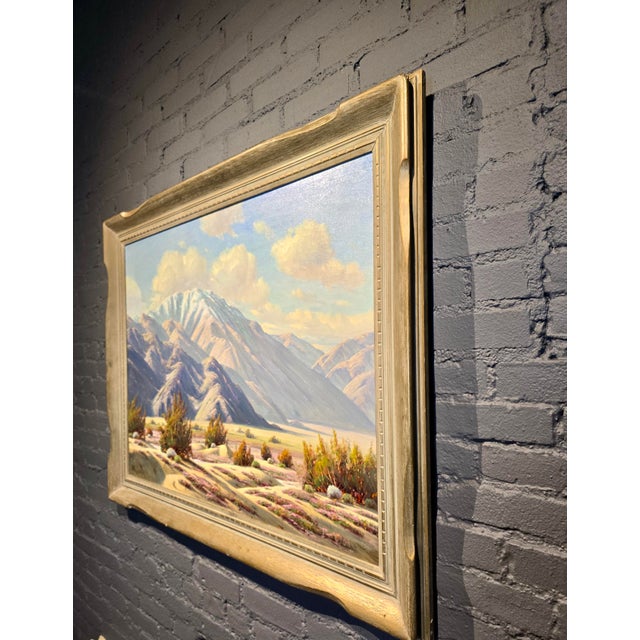 Paul Grimm -Spring 1957 Mojave Desert Amazing Landscape -Oil Painting For Sale - Image 9 of 10